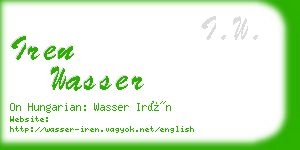 iren wasser business card